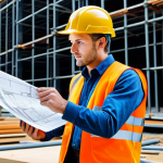 **

"A fully clothed, professional civil engineer reviewing blueprints on a construction site.  Wearing appropriate attire: hard hat, safety vest. Background includes scaffolding and partially constructed building. Safe for work, appropriate content, perfect anatomy, natural pose, professional environment, high quality."

**