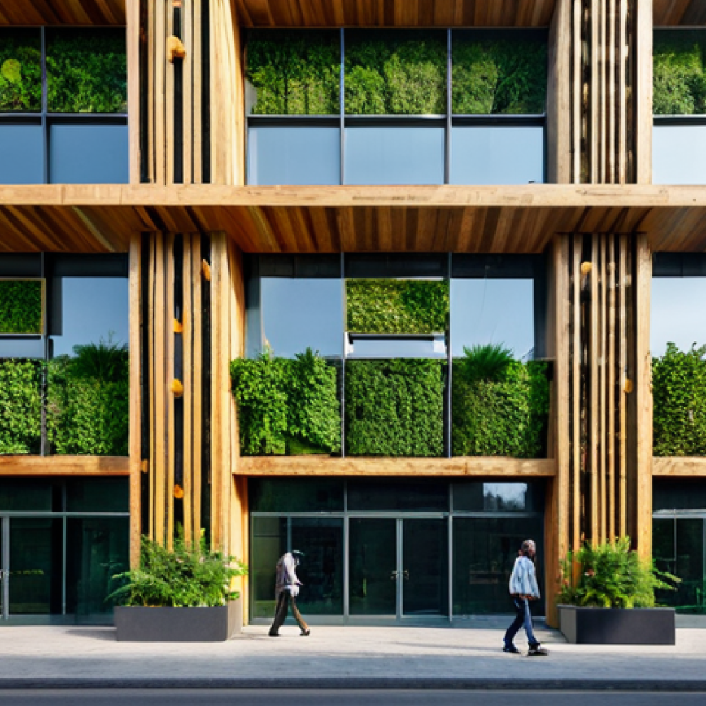 건축산업기사와 공공 건축물 설계 사례 - Modern Sustainable Building Facade**

"A stunning architectural photograph of a modern public buildi...