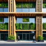 건축산업기사와 공공 건축물 설계 사례 - Modern Sustainable Building Facade**

"A stunning architectural photograph of a modern public buildi...