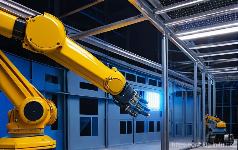 건축산업분야에서의 최신 장비와 기술 - Prompt 1: Advanced Robotic Construction Arm**