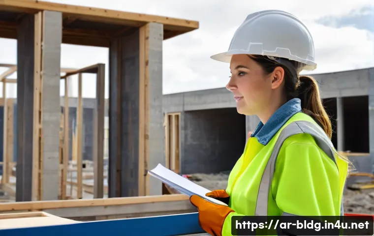건축산업기사 취득 후 경력 개발 계획 - **Prompt 1: Hands-on Learning and Mentorship at a Construction Site**
    A realistic, high-definiti...